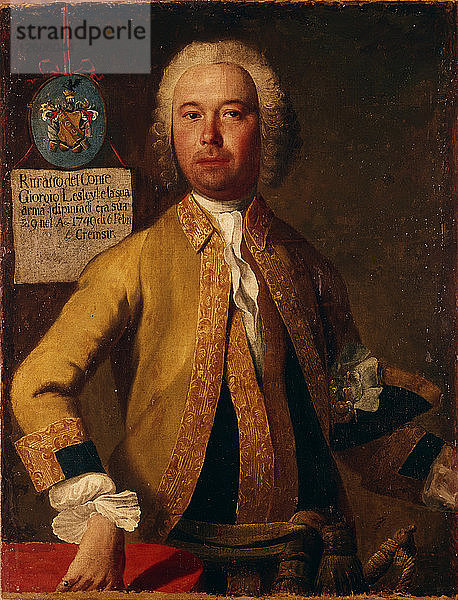 Porträt von General Graf George Lesley (1720-1772)  1749. Künstler: Grooth  Georg-Christoph (1716-1749)