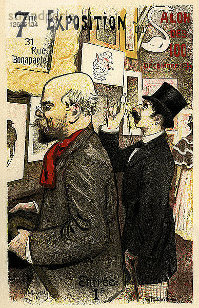 7me Exposition du Salon des 100 Decembre 1894 (Plakat)  1894. Künstler: Cazals  Frederic-Auguste (1865-1941)