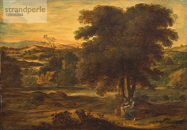 Klassisches Landschaftsbild  1767-1771. Künstler: Runciman  Alexander (1736-1785)