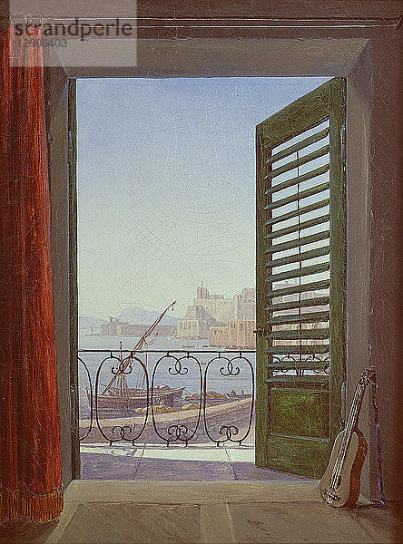 Balkonzimmer mit Blick auf den Golf von Neapel  um 1829. Künstler: Carus  Carl Gustav (1789-1869)