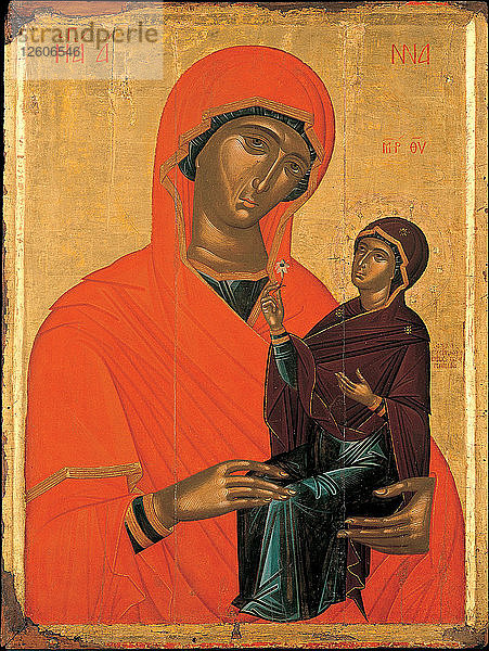 Heilige Anna mit der Jungfrau  ca. 1440-1460. Künstler: Akotandos  Angelos (tätig ca. 1425-1460)