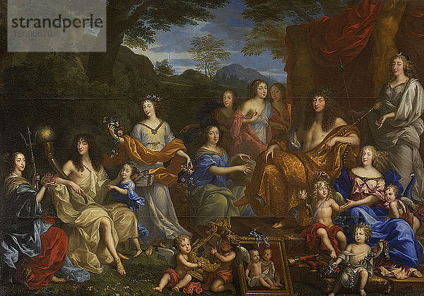 Ludwig XIV. und die königliche Familie  1670. Künstler: Nocret  Jean (1615-1672)