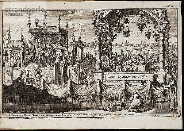 Die Große Segnung der Gewässer in Moskau  1677. Künstler: Luyken  Jan (Johannes) (1649-1712)