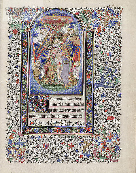 Gnadenstuhl (Stundenbuch)  1440-1460. Künstler: Bedford-Meister (tätig 1405-1465)