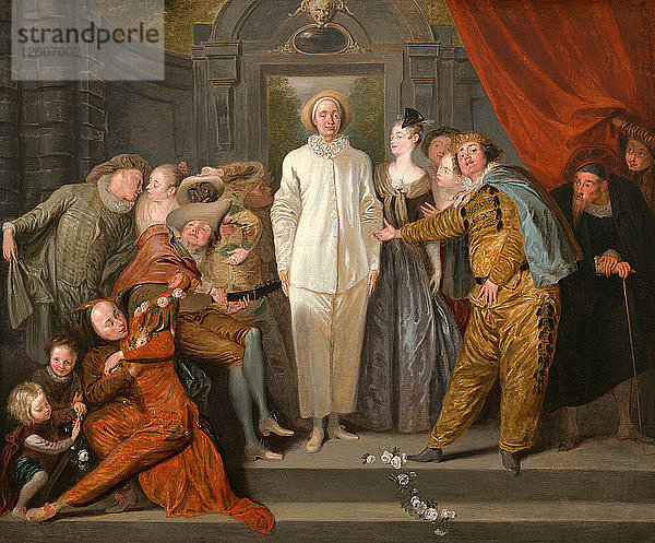 Die italienischen Komödianten  um 1720. Künstler: Watteau  Jean Antoine (1684-1721)
