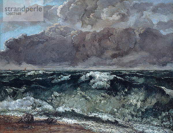 Die Welle  1867-1869. Künstler: Courbet  Gustave (1819-1877)