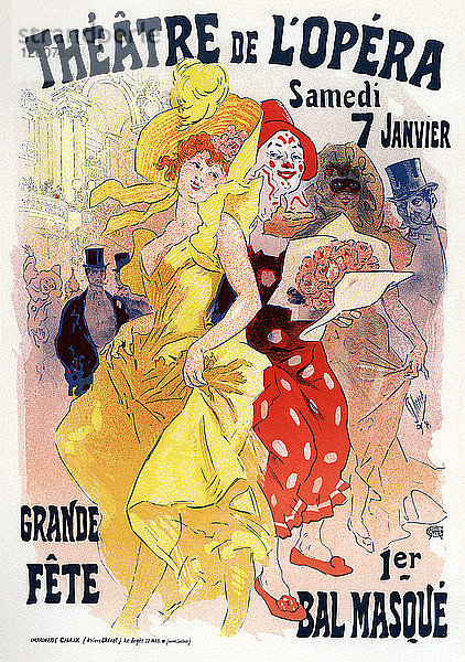 Théatre de lopéra. Bal masqué (Plakat)  1898-1899. Künstler: Chéret  Jules (1836-1932)