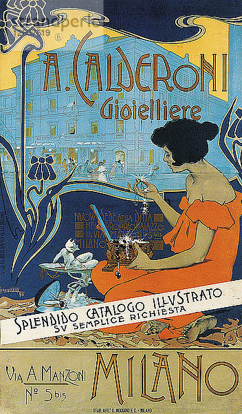 Juwelier A. Calderoni (A. Calderoni Gioielliere)  Mailand  1898. Künstler: Hohenstein  Adolfo (1854-1928)