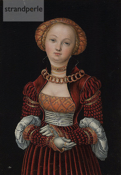 Porträt einer Frau  um 1525. Künstler: Cranach  Lucas  der Ältere (1472-1553)