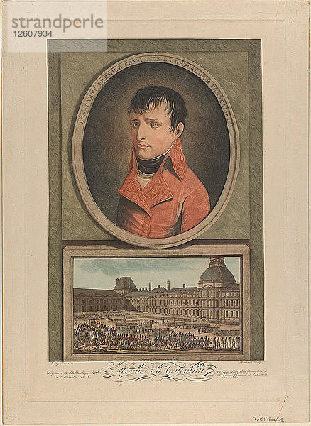 Napoleon Bonaparte als Erster Konsul von Frankreich  1802. Künstler: Boilly  Louis-Léopold (1761-1845)