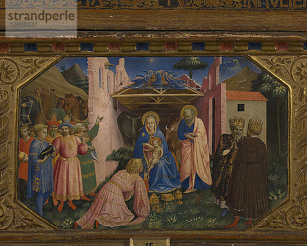 Die Anbetung der Könige (Retabel der Verkündigung mit 5 Predella-Szenen)  1430-1432. Künstler: Angelico  Fra Giovanni  da Fiesole (ca. 1400-1455)