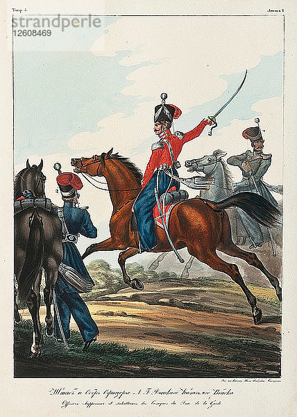 Stabsoffizier und Oberbefehlshaber der Donkosakenarmee  1830-1840er Jahre. Künstler: Belousow  Lew Alexandrowitsch (1806-1864)
