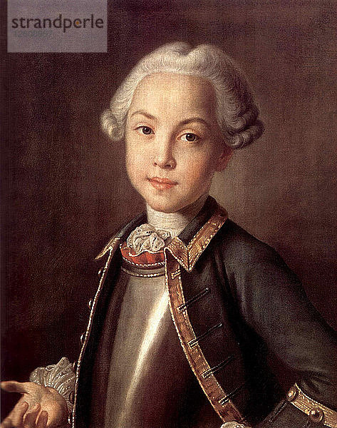 Porträt des Grafen Nikolai Petrowitsch Scheremetew als Kind  1750er Jahre. Künstler: Argunow  Iwan Petrowitsch (1729-1802)