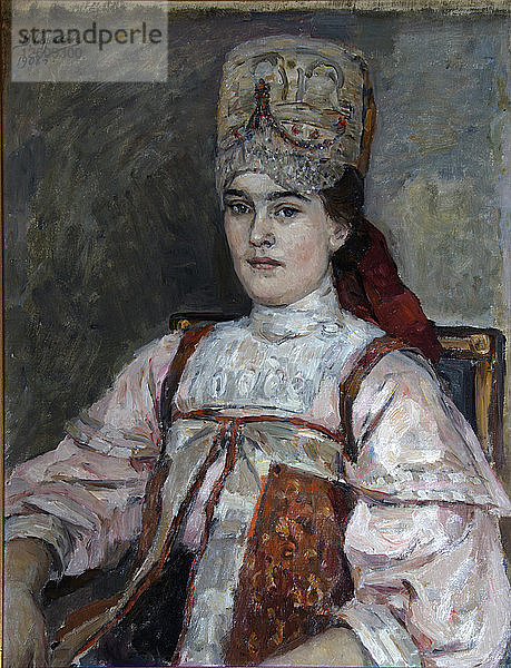 Porträt von Natalia Fjodorowna Matwejewa  1908. Künstler: Surikow  Wassili Iwanowitsch (1848-1916)