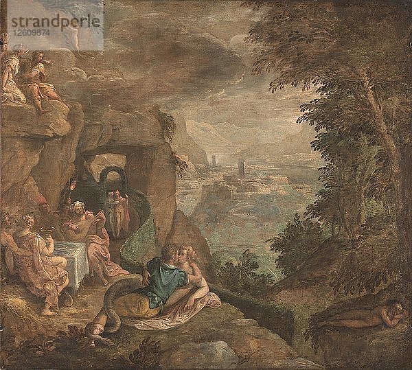 Landschaft mit einer Szene der Verzauberung  um 1590. Künstler: Fiammingo  Paolo (ca. 1540-1596)