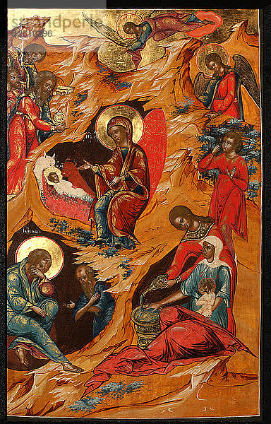 Die Geburt Christi  18. Jahrhundert. Künstler: Russische Ikone