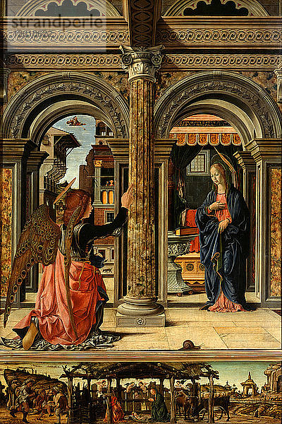 Die Verkündigung  1470-1472. Künstler: Del Cossa  Francesco (1436-1478)