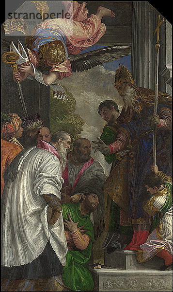 Die Weihe des Heiligen Nikolaus  1562. Künstler: Veronese  Paolo (1528-1588)