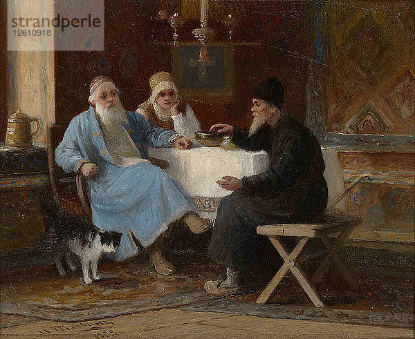 Unterredung  1909. Künstler: Pelewin  Iwan Andrejewitsch (1840-1917)