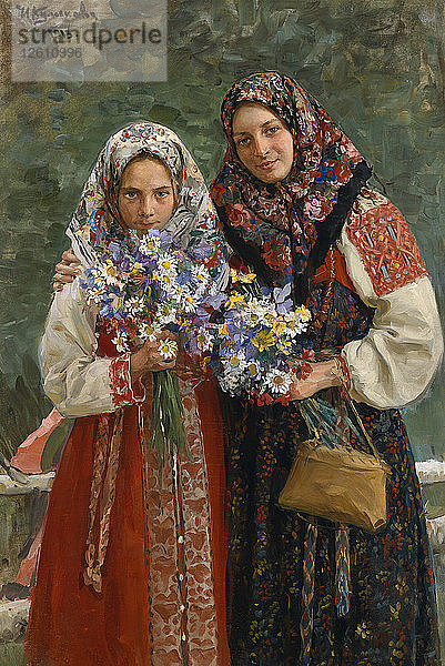 Blumen auf der Wiese  1913. Künstler: Kulikow  Iwan Semjonowitsch (1875-1941)