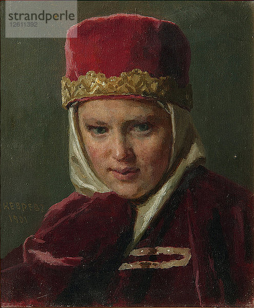 Bojars Ehefrau  1901. Künstler: Nevrev  Nikolai Wassiljewitsch (1830-1904)
