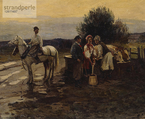 Rivalen. Künstler: Pimonenko  Nikolai Kornilowitsch (1862-1912)