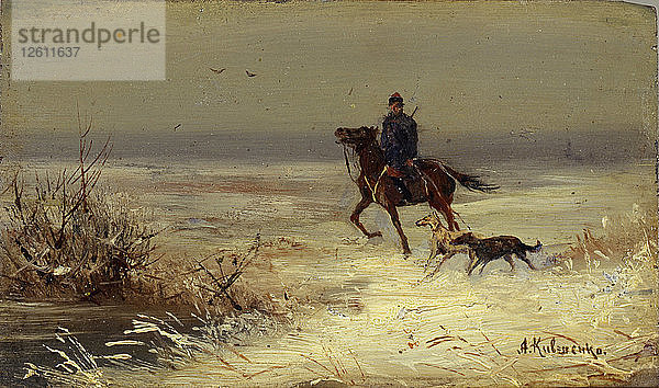 Auf der Jagd  zweite Hälfte des 19. Künstler: Kivshenko  Alexei Danilovich (1851-1895)