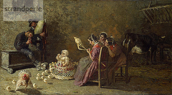 Dudelsackspieler von Brianza  ca. 1883-1885. Künstler: Segantini  Giovanni (1858-1899)