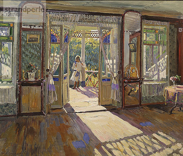 In einem Haus  1913. Künstler: Winogradow  Sergej Arsenjewitsch (1869-1938)