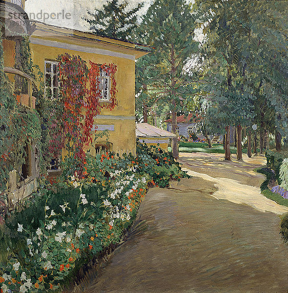 Auf einem Landsitz  1910. Künstler: Winogradow  Sergej Arsenjewitsch (1869-1938)