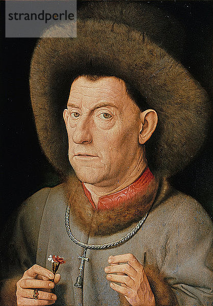 Mann mit Nelken  um 1510. Künstler: Eyck  Jan van (1390-1441)