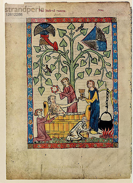 (Aus dem Codex Manesse)  zwischen 1305 und 1340. Künstler: Anonym