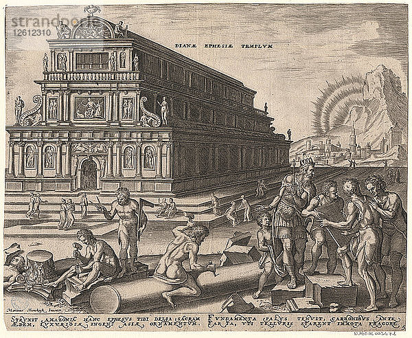 Der Tempel der Diana in Ephesus (aus der Serie Die achten Weltwunder) Nach Maarten van Heemskerck  1572. Künstler: Galle  Philipp (1537-1612)