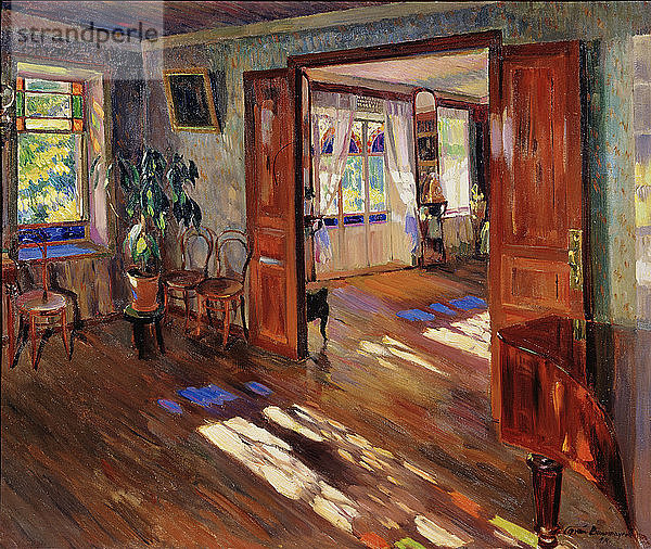 In einem Haus  1914. Künstler: Winogradow  Sergej Arsenjewitsch (1869-1938)