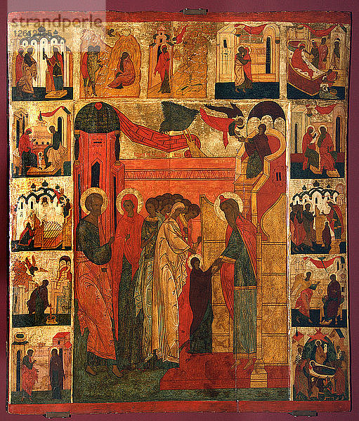 Die Darstellung der Jungfrau Maria  16. Jahrhundert. Künstler: Russische Ikone