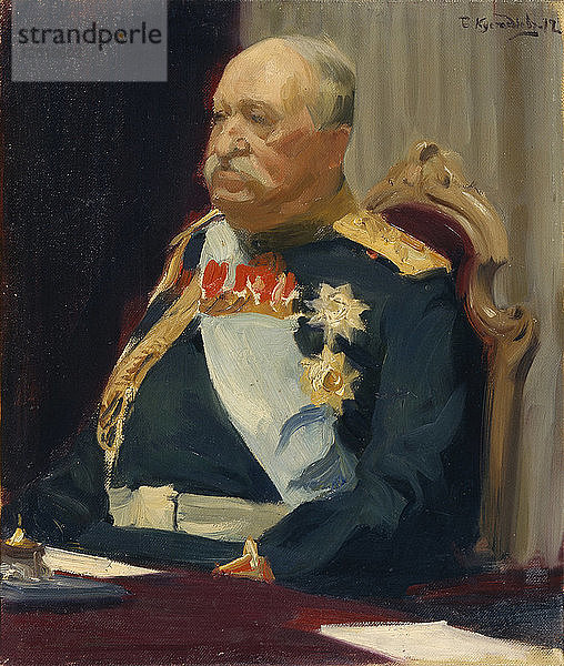 Porträt des Grafen Alexej Ignatjew  Mitglied des Staatsrats  Innenminister  1902. Künstler: Kustodiew  Boris Michajlowitsch (1878-1927)