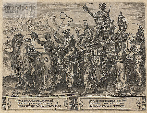 Der Triumph des Reichtums  1564. Künstler: Coornhert  Dirk Volkertsz. (1522-1590)