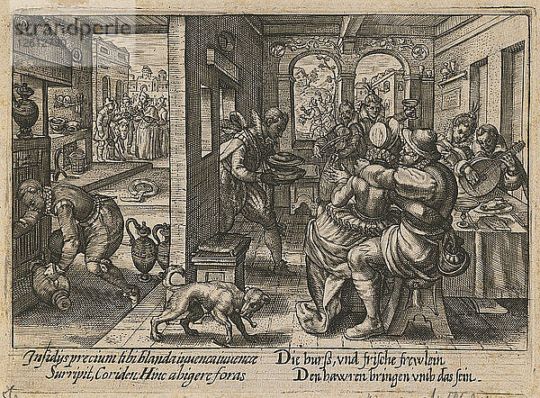 Bankett mit Musikern  ca. 1600. Künstler: Passe  Crispijn van de  der Ältere (1564-1637)