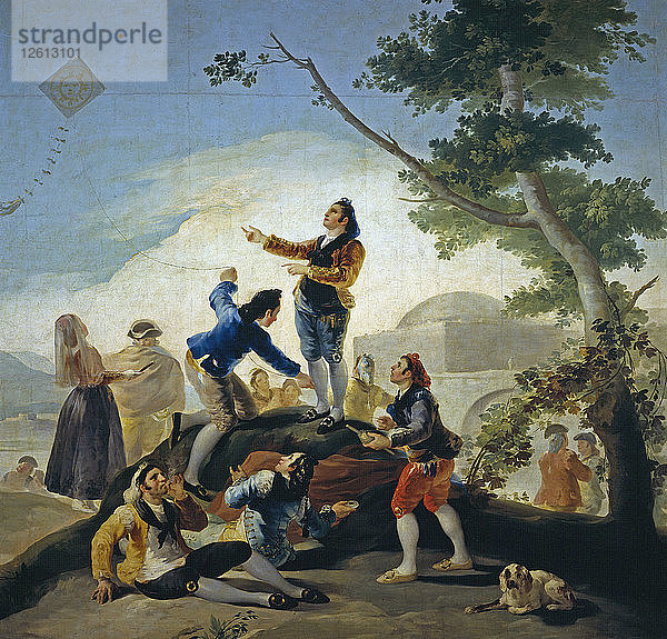 Ein Drachen (La cometa)  1778. Künstler: Goya  Francisco  de (1746-1828)