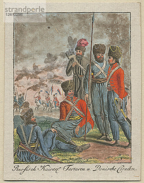 Kaiserlich-russische Kosaken  1799. Künstler: Anonym