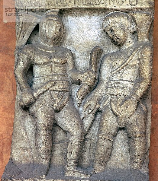 Darstellung von römischen Gladiatoren. Künstler: Unbekannt