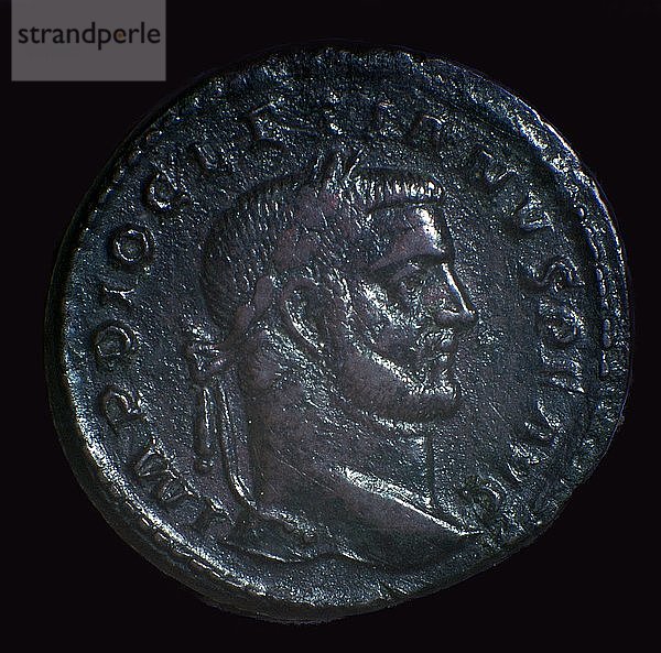 Bronzemünze des Diokletian  3. Jahrhundert. Künstler: Unbekannt