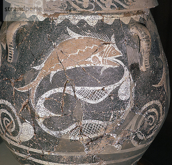 Minoische Vase aus Phaestos  21. Jahrhundert v. Chr. Künstler: Unbekannt