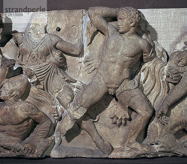 Detail aus dem Fries in der Cella des Apollo-Tempels in Bassae  5. Jahrhundert v. Chr. Künstler: Unbekannt