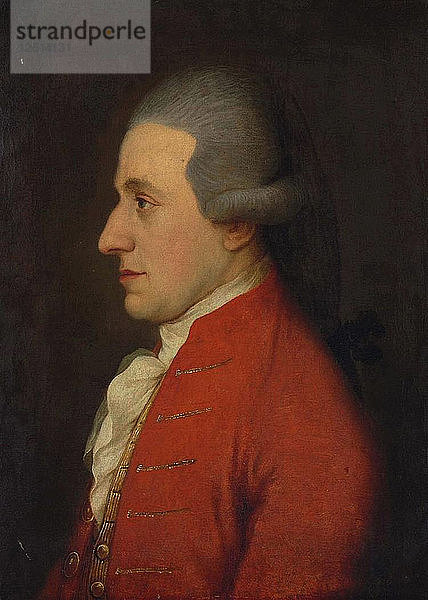 Porträt des Komponisten Wolfgang Amadeus Mozart (Hagenauer Mozart)  1780er Jahre. Künstler: Anonym