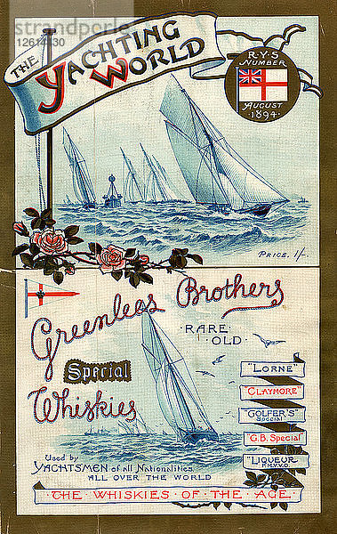 Yachting World & Greenlees Brothers  19. Jahrhundert. Künstler: Unbekannt