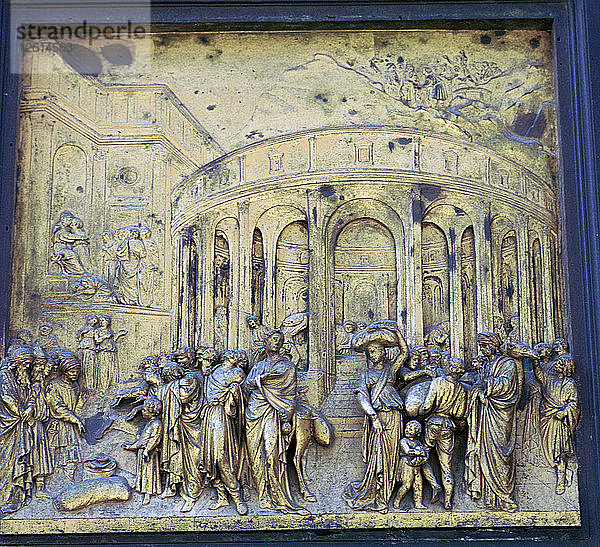 Detail der Paradiestüren  15. Jahrhundert. Künstler: Lorenzo Ghiberti