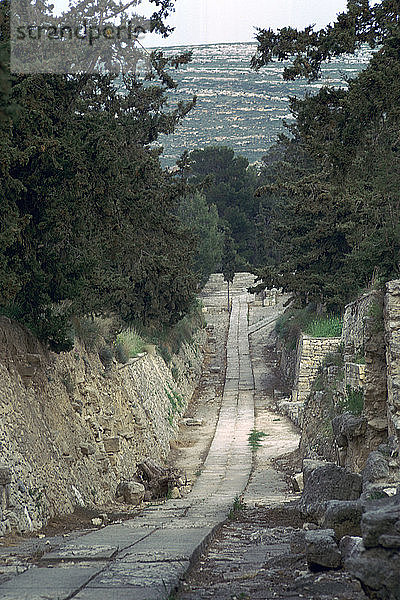 Die Königsstraße  die zum minoischen Palast in Knossos führt  15. Jahrhundert v. Chr. Künstler: Unbekannt