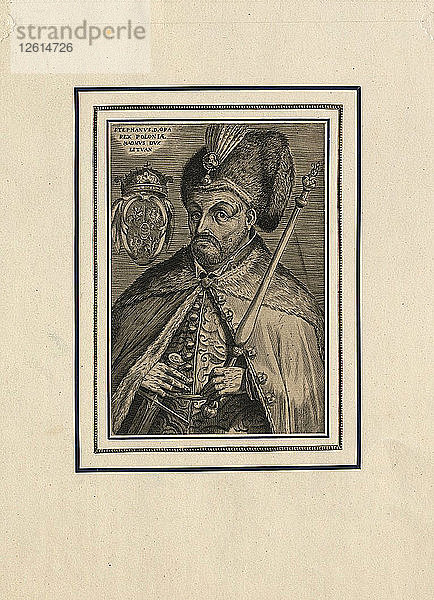 Porträt von Stephan Báthory  König von Polen  Ende des 16. Künstler: Anonym