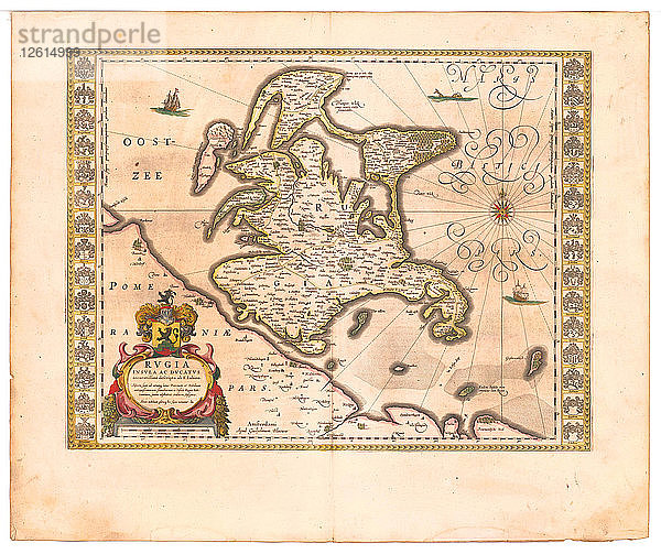 Rügen (Aus: Theatrum Orbis Terrarum...)  1645. Künstler: Blaeu  Willem Janszoon (1571-1638)